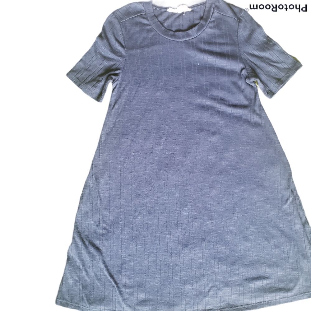BCBGENERATION NAVY BLUE SHORT SLEEVE DRESS - XS